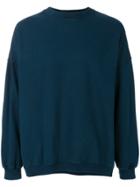 Yeezy Ribbed Crew Neck Sweatshirt - Blue
