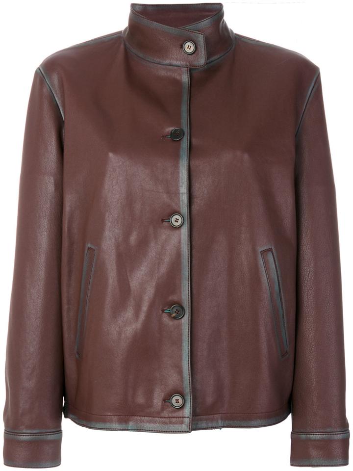 Prada Stand Collar Jacket - Pink & Purple