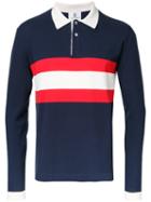 Kent & Curwen Longsleeved Polo Shirt, Men's, Size: Small, Blue, Cotton