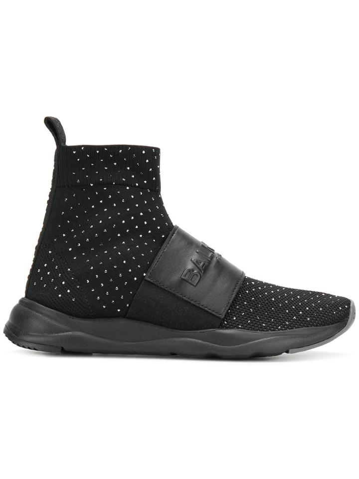Balmain Cameron Stretch Sock Sneakers - Black