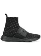 Balmain Cameron Stretch Sock Sneakers - Black
