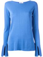 Dondup Slit Sleeve Jumper, Size: Xs, Blue, Cotton