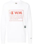Champion X Wood Wood Logo Long Sleeve T-shirt - White