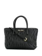 Miu Miu Small Shopping Matelasee Bag - Black