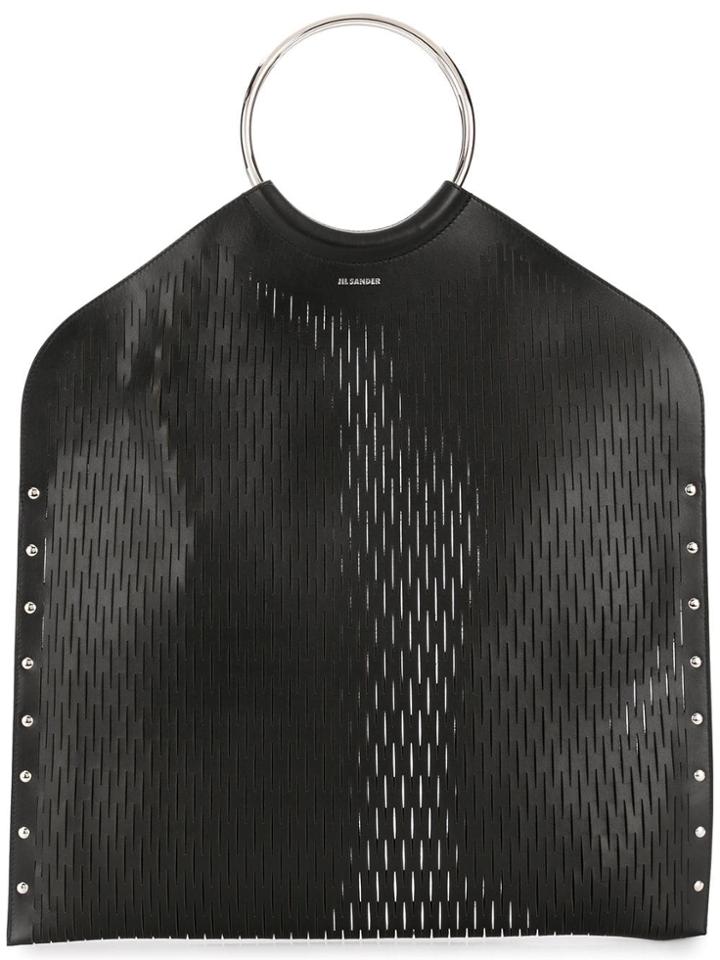 Jil Sander Perforated Tote - Black