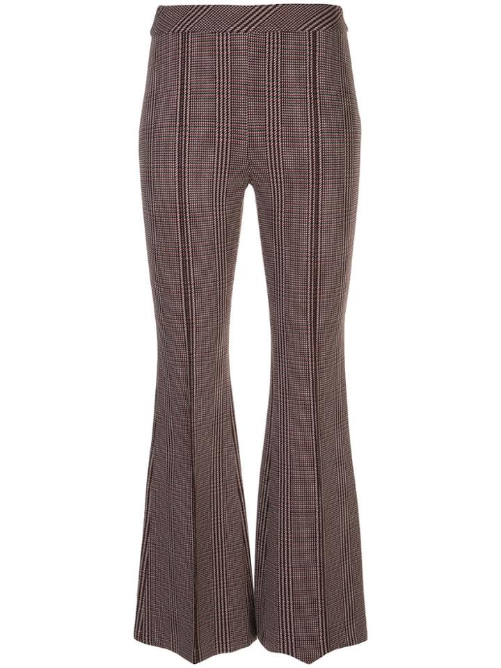 Rosetta Getty Houndstooth Flared Trousers