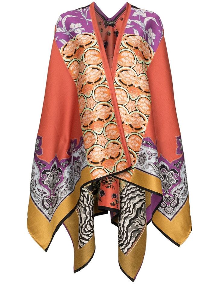 Etro Jacquard Knitted Cape Poncho - 0600