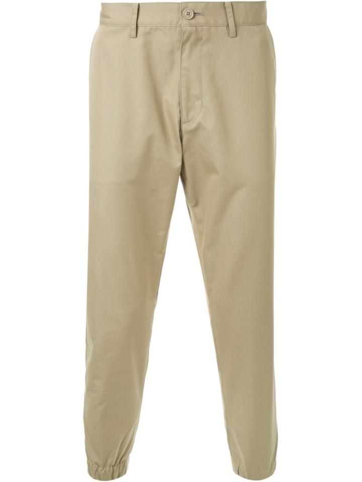 Mr. Gentleman Tapered Trousers, Men's, Size: Large, Brown, Cotton/polyester