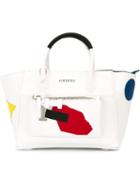 Iceberg Geometric Patch Diamond Tote, Women's, White, Polyurethane/polyester/lyocell