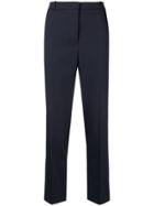 Jil Sander Navy High Waisted Tapered Trousers - Blue