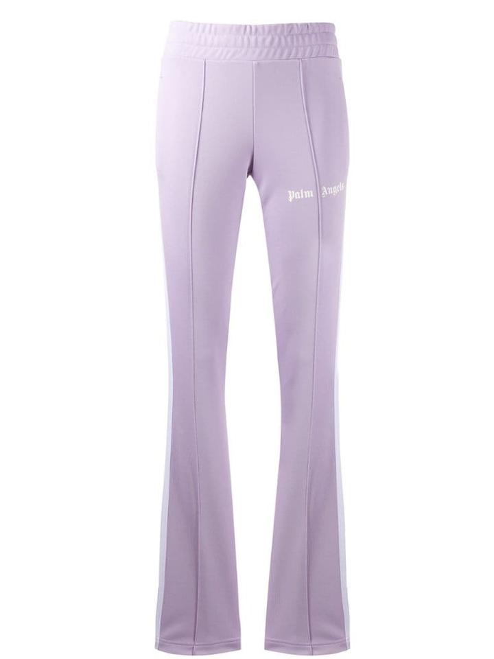Palm Angels Logo Print Jogging Trousers - Purple