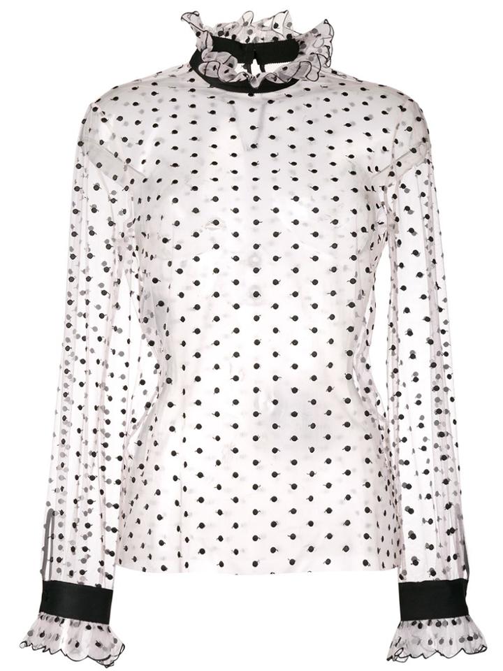 Philosophy Di Lorenzo Serafini Sheer Polka Dot Blouse - Pink & Purple