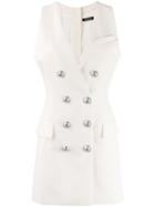 Balmain Double-breasted Blazer Dress - White