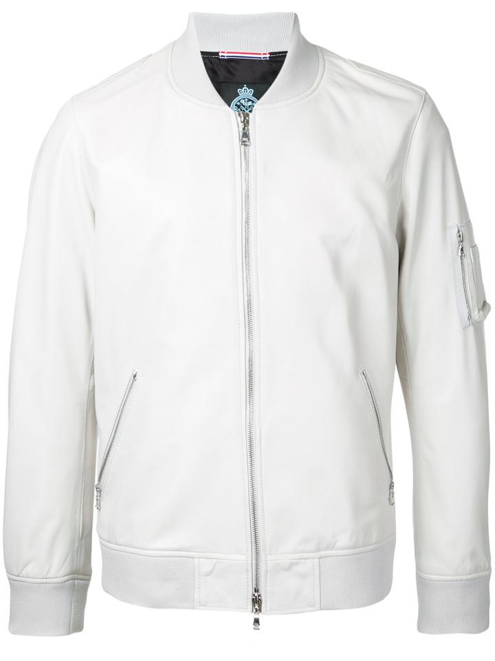 Guild Prime - Plain Bomber Jacket - Men - Lamb Skin - 3, White, Lamb Skin