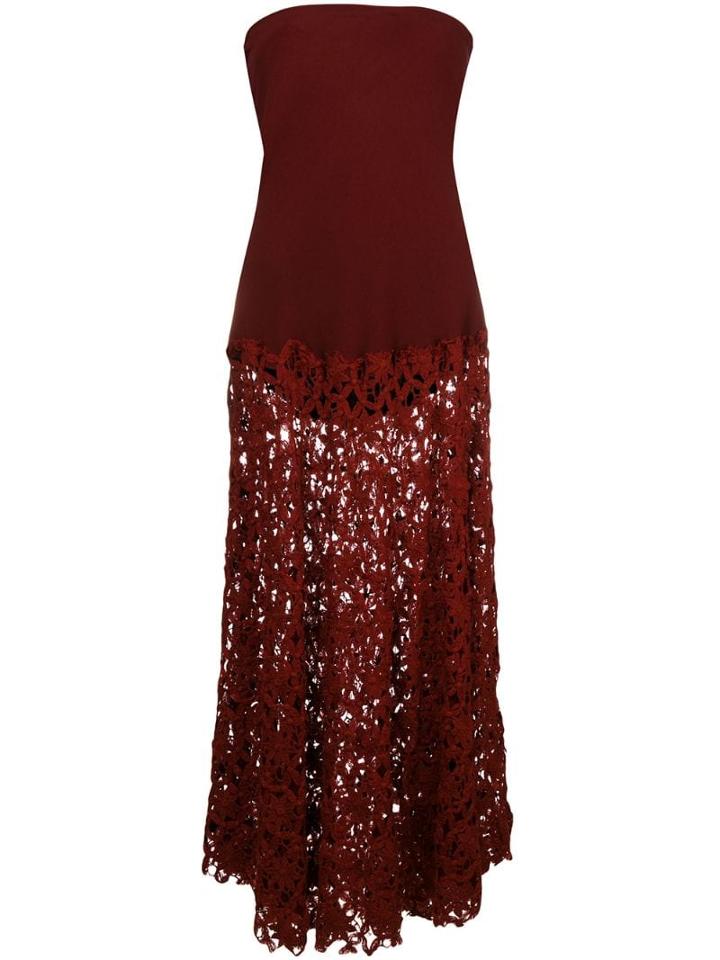 Romeo Gigli Pre-owned Strapless Flared Midi Dress