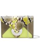 Just Cavalli Snake Effect Shoulder Bag - Green