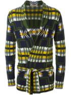 Nuur Aztec Intarsia Cardi-coat, Men's, Size: 48, Green, Cotton/polyamide
