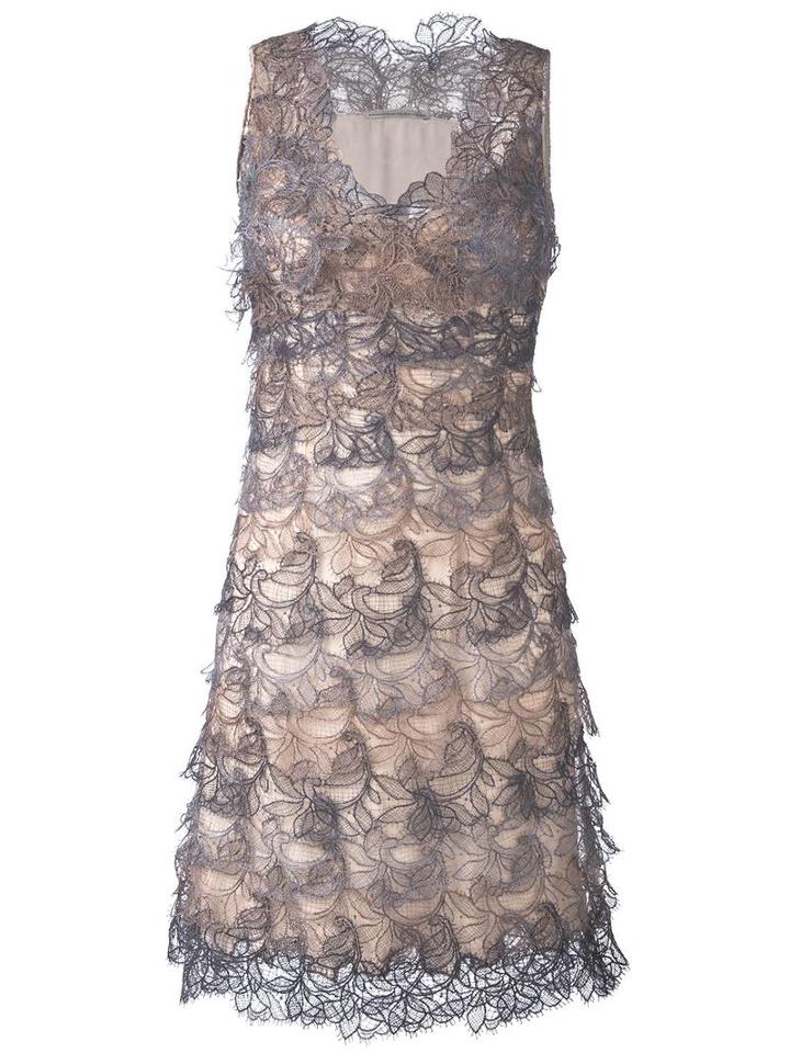 Ermanno Scervino Floral Lace Dress, Women's, Size: 40, Nude/neutrals, Silk/polyamide/acetate
