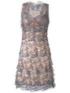 Ermanno Scervino Floral Lace Dress, Women's, Size: 40, Nude/neutrals, Silk/polyamide/acetate