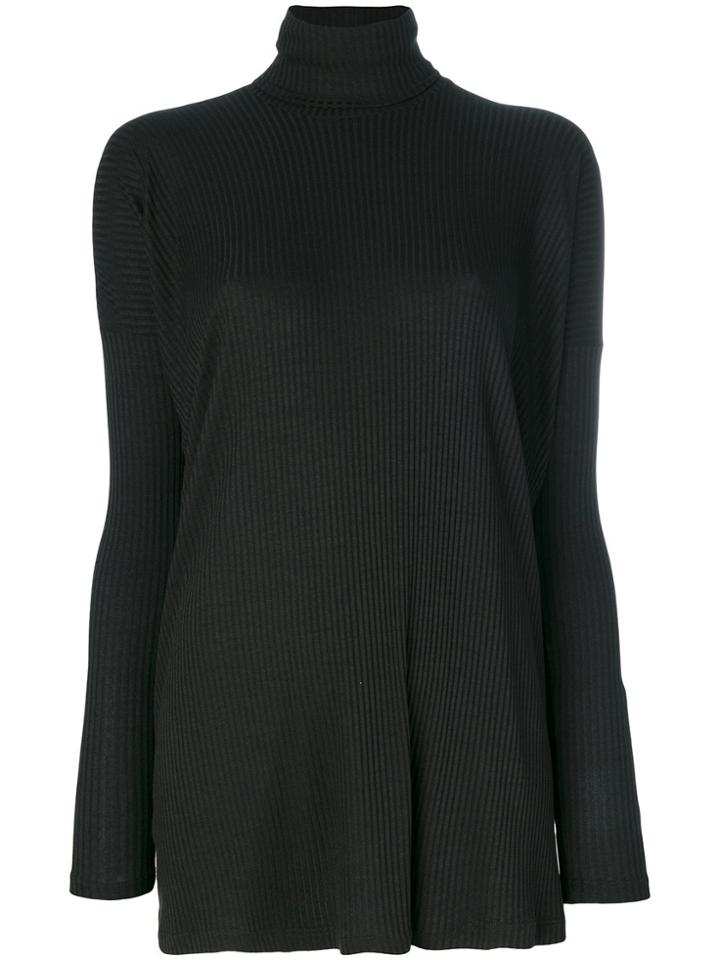 Mm6 Maison Margiela Oversized Roll Neck Jumper - Black