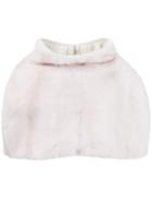 Agnona Mink Fur Short Cape, Women's, Nude/neutrals, Mink Fur/cashmere