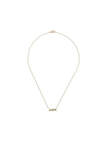 Daou 18kt Yellow Gold Kiss Diamond Necklace