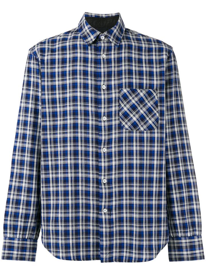 Rag & Bone Chest Pocket Checked Shirt, Men's, Size: Small, Blue, Cotton