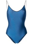 Oseree Lace Insert Swimsuit - Blue