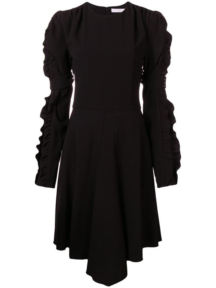 Chloé Ruffle Trimming Sleeves Dress - Black