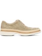Hogan Rubber Sole Brogues, Men's, Size: 5, Nude/neutrals, Chamois Leather/leather/rubber