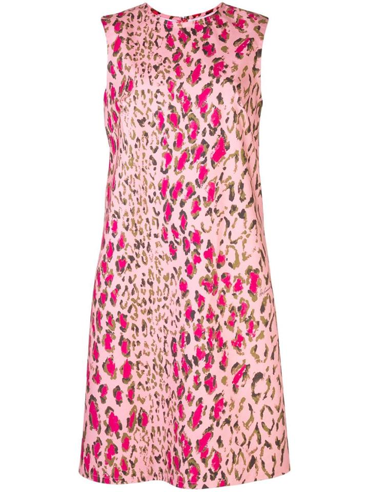 Carolina Herrera Leopard Print Dress - Pink
