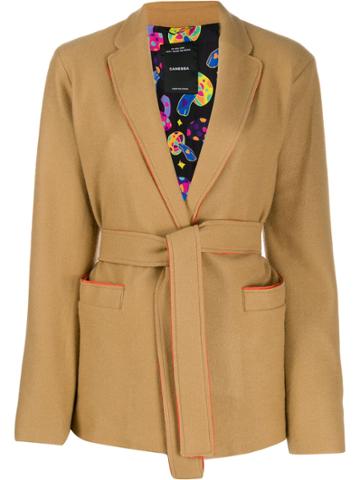 Canessa Short Belted Waist Jacket - Brown
