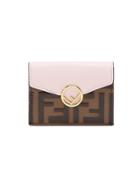 Fendi F Micro Trifold Wallet - F15rz-maya Black +peonia +