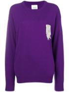 Laneus Loose Fitted Sweater - Pink & Purple