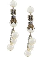 Alberta Ferretti Pearl Drop Earrings - White
