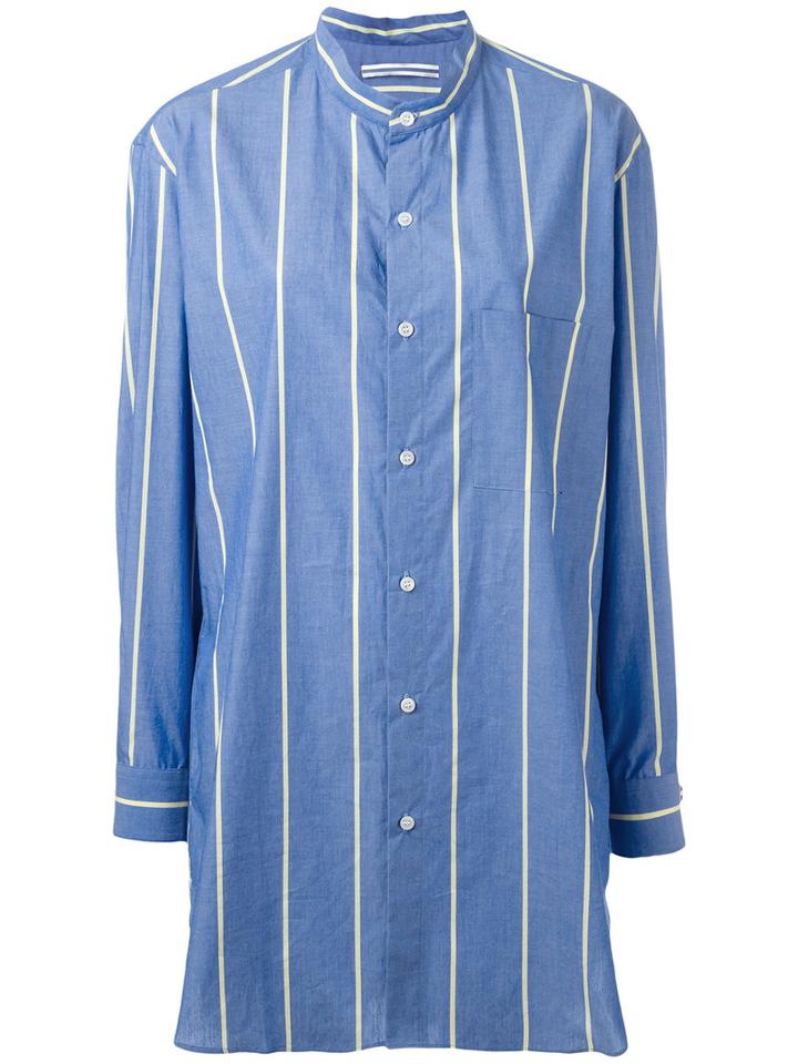 Cristaseya Striped Shirt, Women's, Size: Medium, Blue, Cotton
