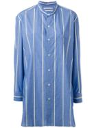 Cristaseya Striped Shirt, Women's, Size: Medium, Blue, Cotton