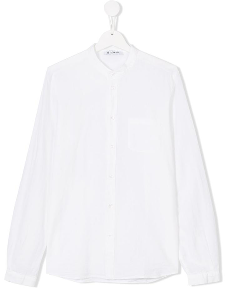 Dondup Kids Grandad Collar Shirt - White