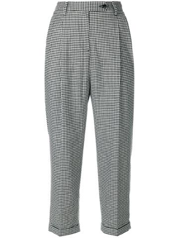 Brag-wette Checked Trousers - White