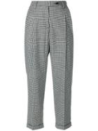 Brag-wette Checked Trousers - White