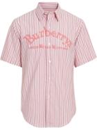 Burberry Embroidered Logo Shirt - Pink