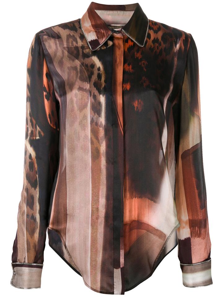 Isabelle Blanche Contrast Drawstring Shirt - Blue