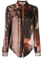 Isabelle Blanche Contrast Drawstring Shirt - Blue