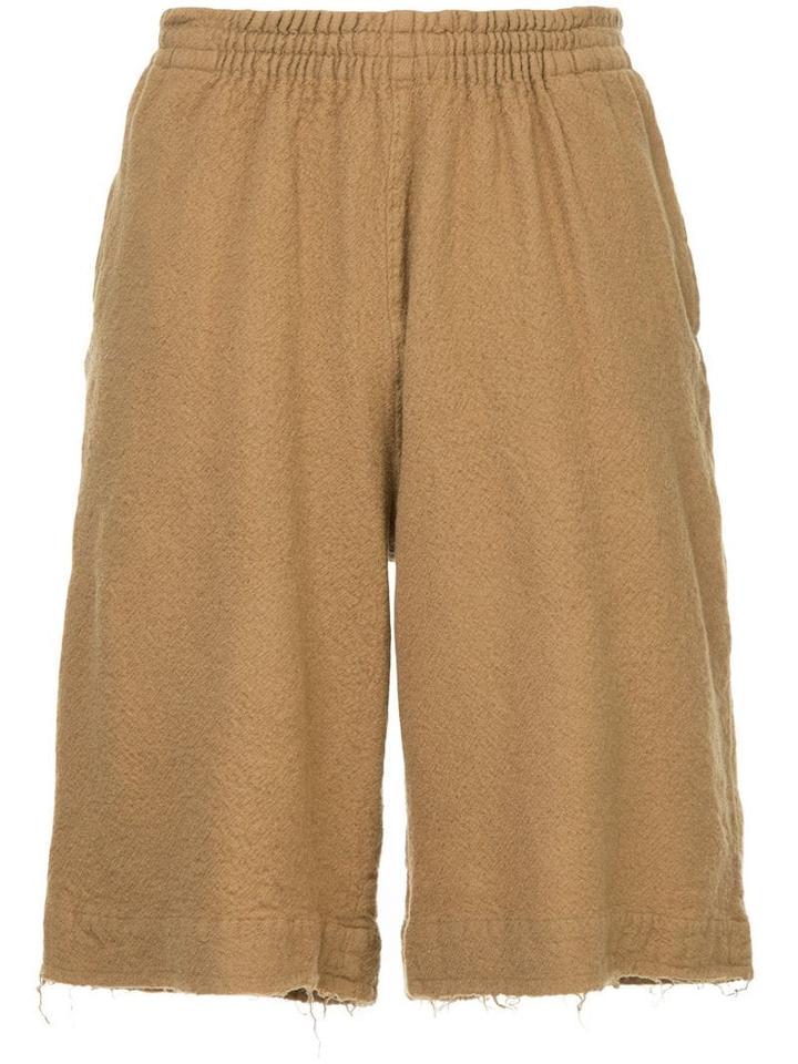 Undercover Raw-hem Loose Shorts - Neutrals