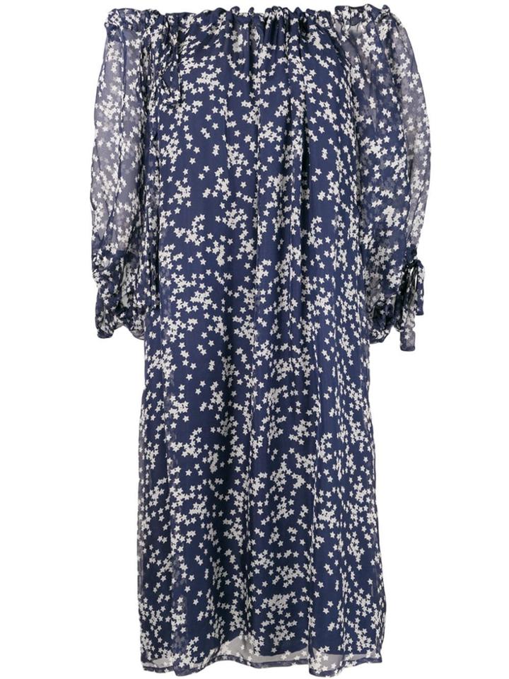 P.a.r.o.s.h. Star Print Midi Dress - Blue