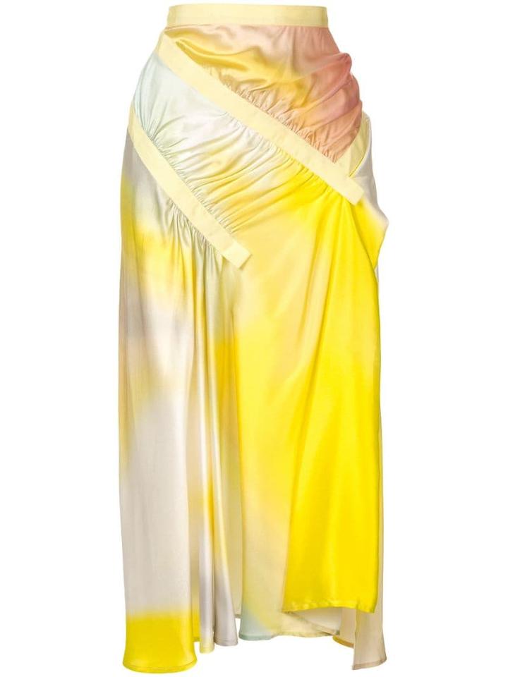 Christopher Esber Printed Ruched Skirt - Yellow