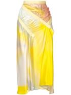 Christopher Esber Printed Ruched Skirt - Yellow