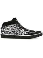 Jimmy Choo Varley Hi-top Sneakers, Men's, Size: 41, Black, Metallized Polyester/suede/leather/rubber