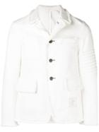 Thom Browne 4-bar Washed Denim Cutaway Jacket - White