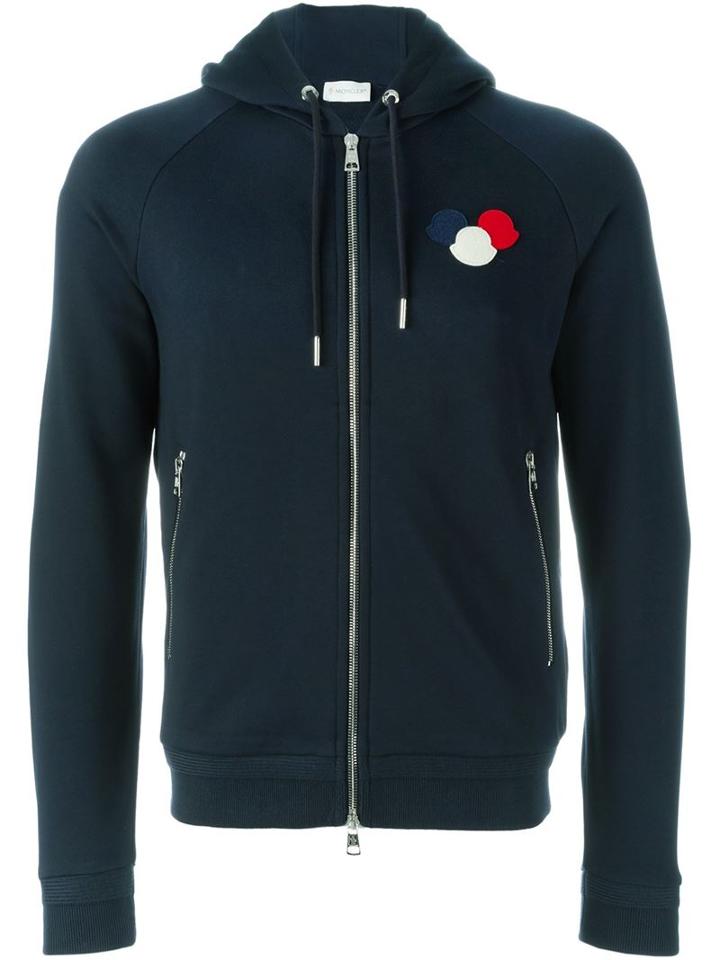 Moncler Hooded Sweatshirt, Men's, Size: S, Blue, Cotton